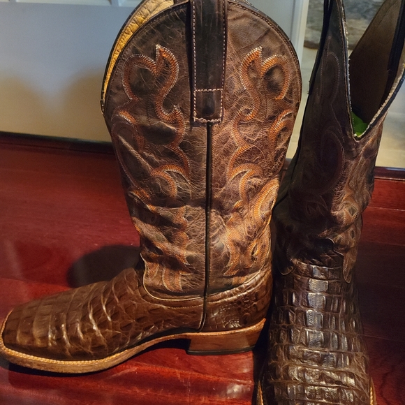 Horse Power by Anderson Bean Crocodile Print Cowboy Boots HP1070 (Men's Size 10) - Picture 2 of 8